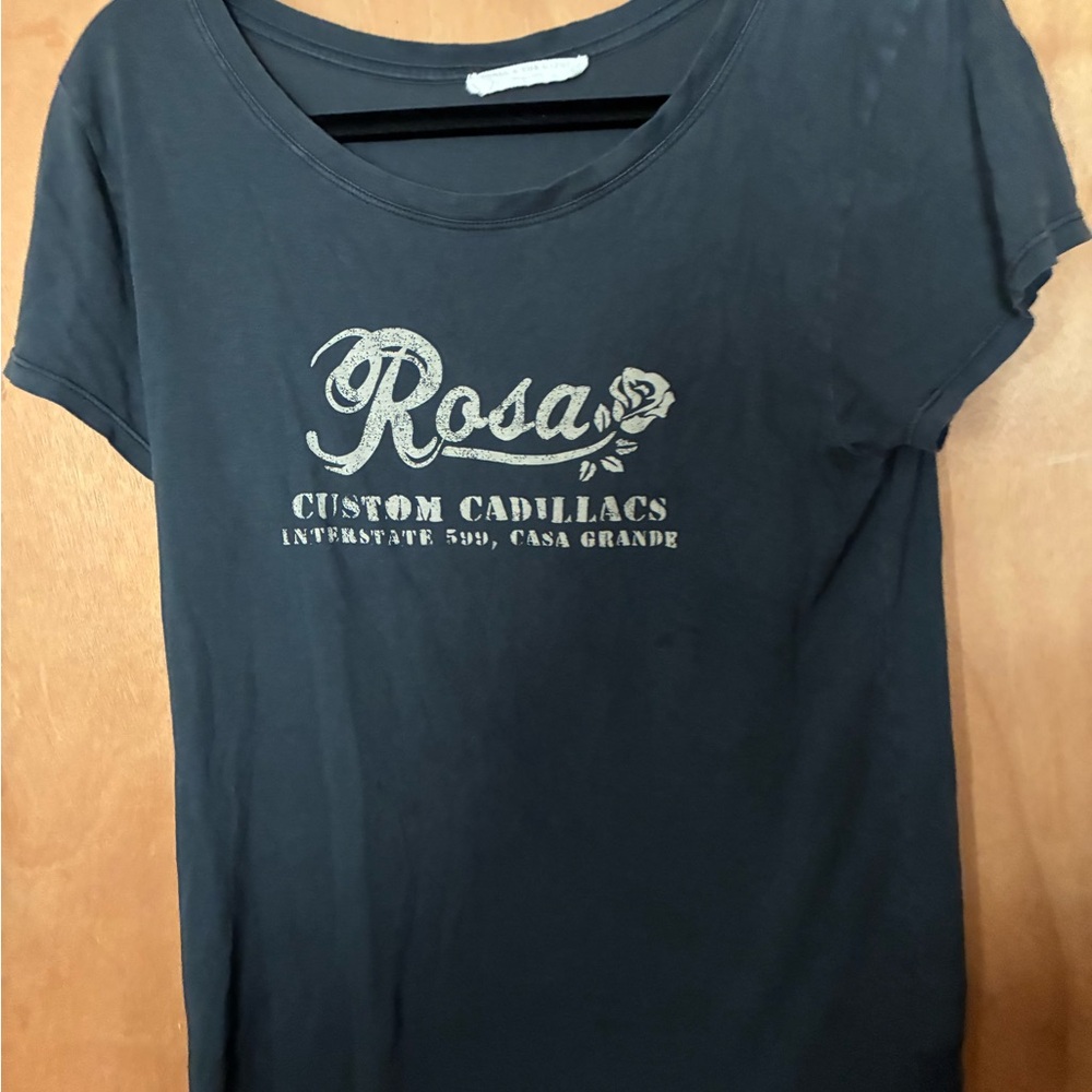 Spell Black Graphic Tee with Gold Accents Rosa tee